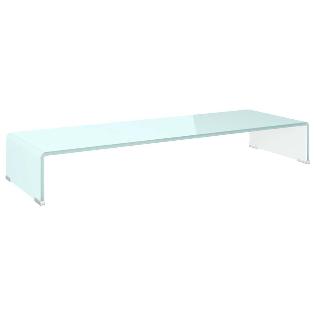 TV Stand/Monitor Riser Glass Green 90x30x13 cm