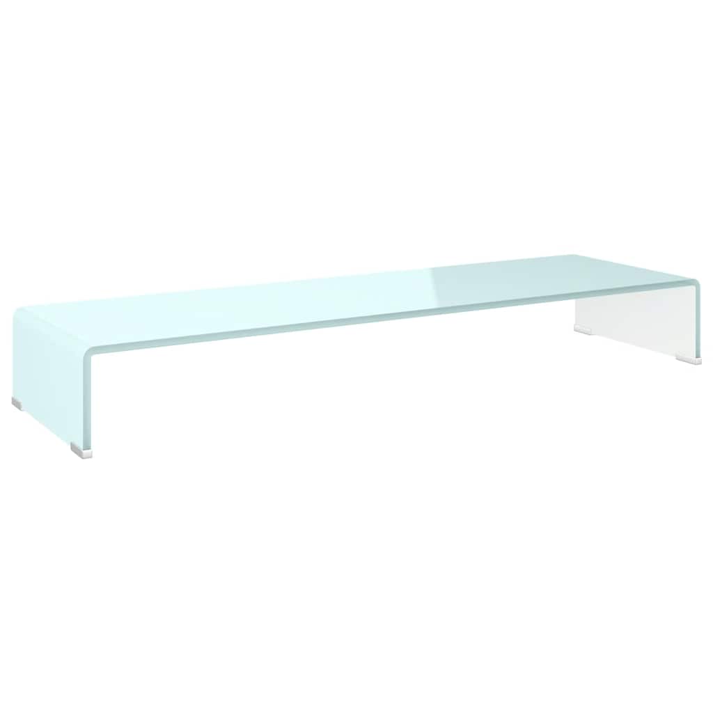 TV Stand/Monitor Riser Glass Green 100x30x13 cm