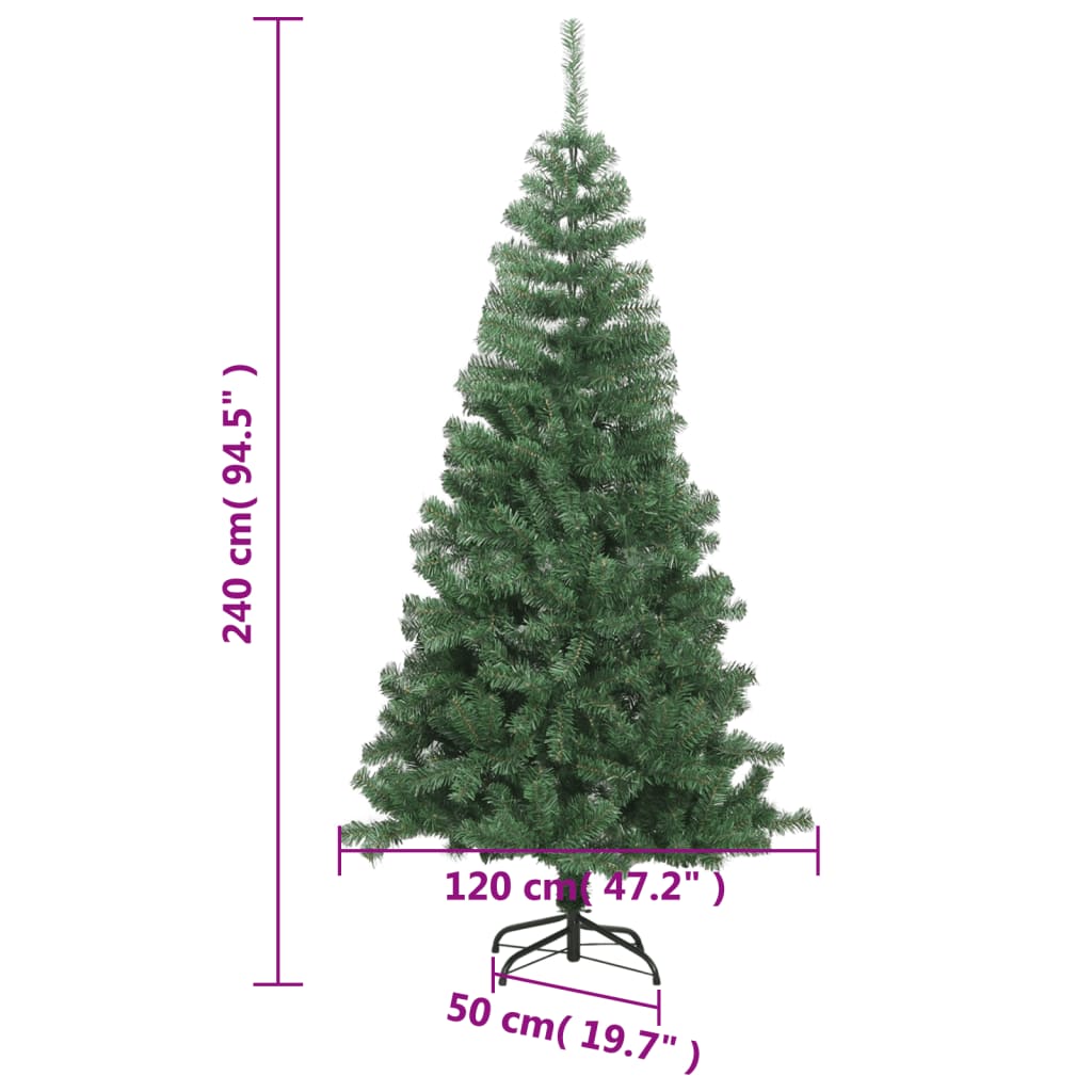 vidaXL Artificial Christmas Tree L 240 cm Green