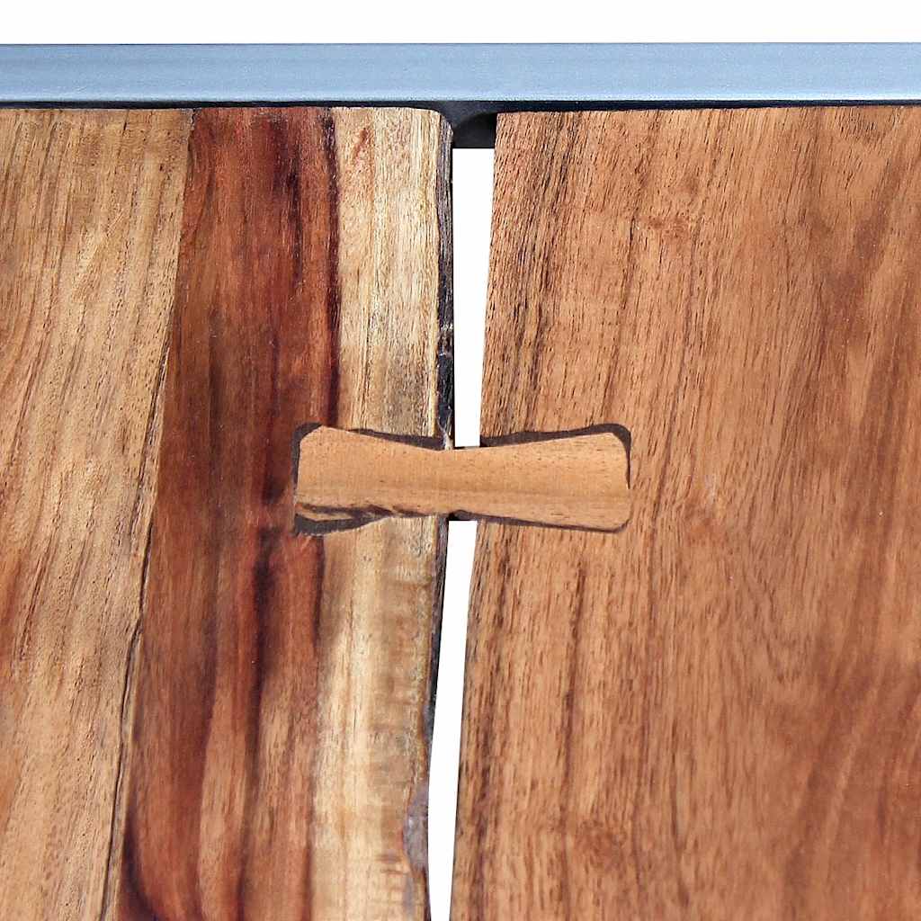 244232 vidaXL Two Piece Coffee Table Set Solid Acacia Wood