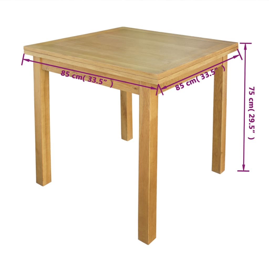 vidaXL Extendable Table Oak 170x85x75 cm