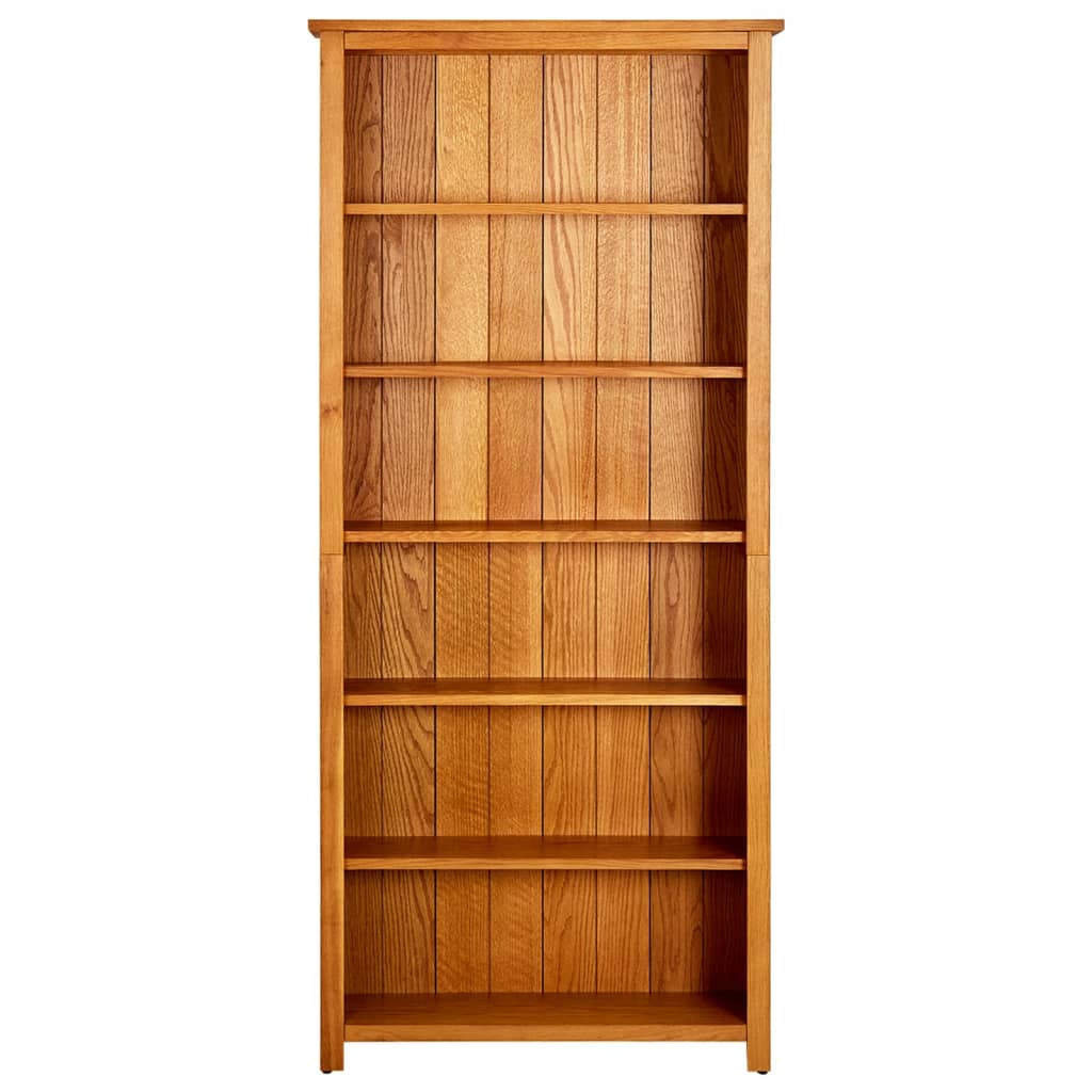 Bookcase | Brown | Solid Oak Wood | 80x22.5x180 cm | Bookcase