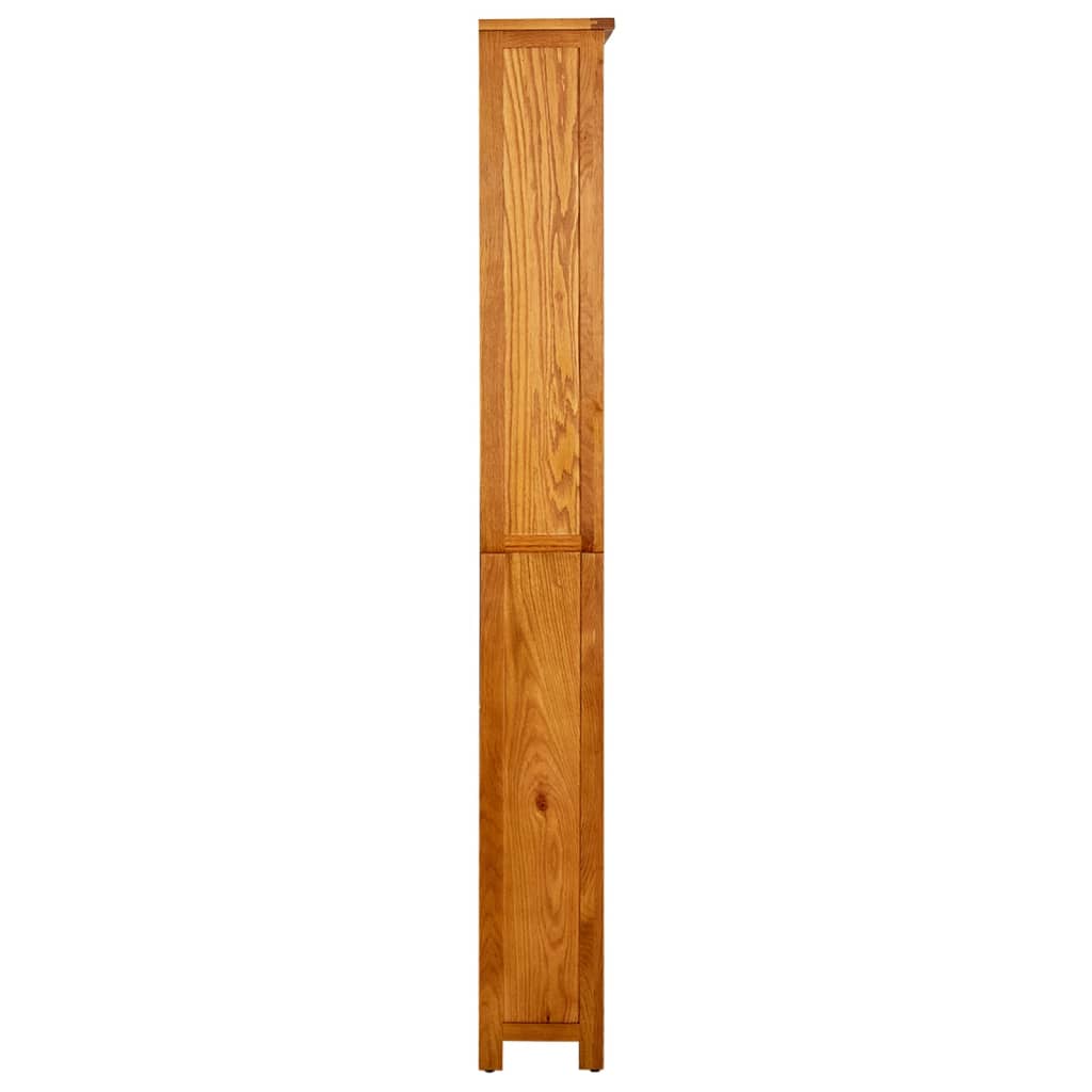 Bookcase | Brown | Solid Oak Wood | 80x22.5x180 cm | Bookcase