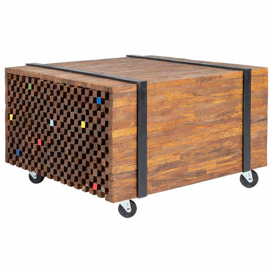 244515 vidaXL Side Table Teak 60x60x38 cm