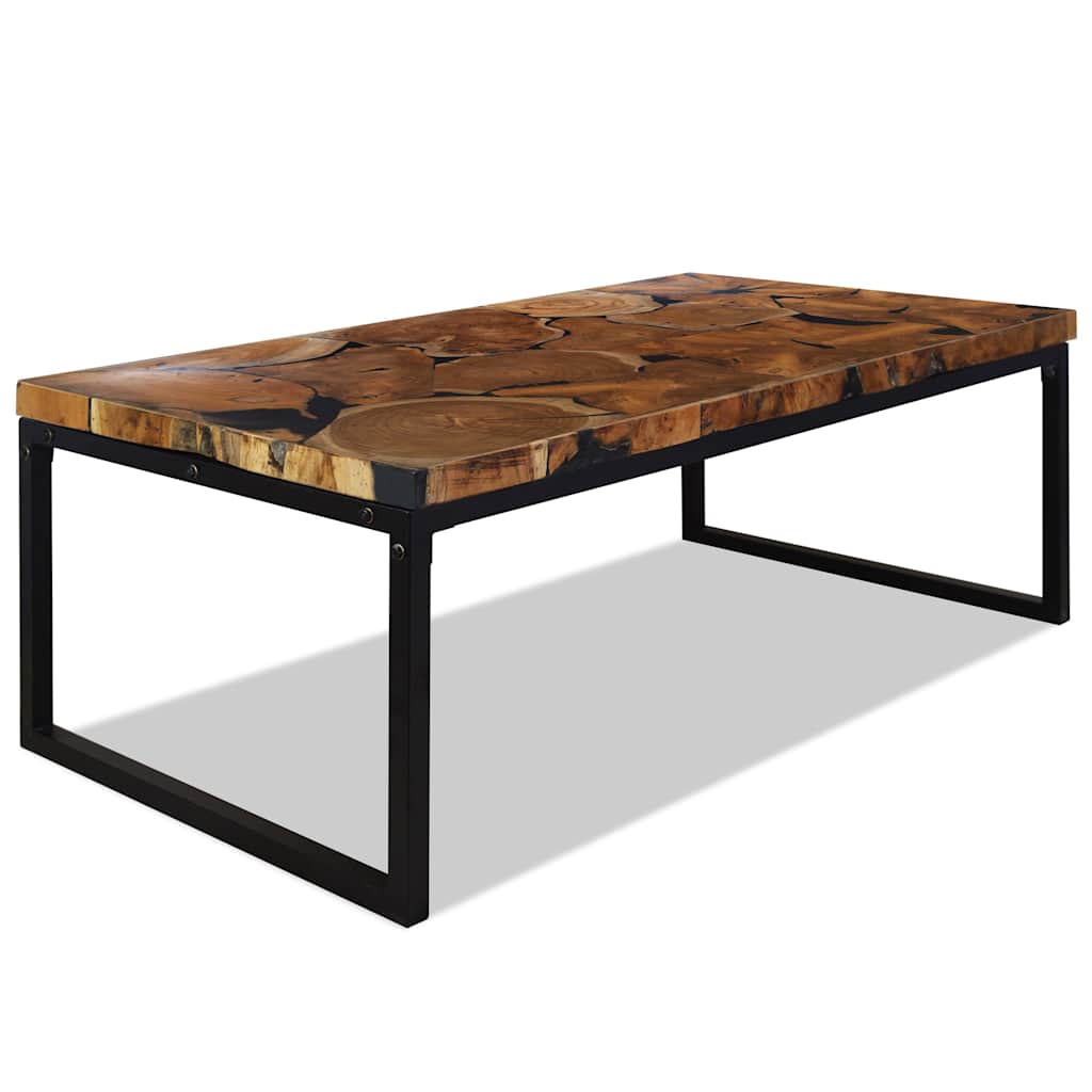 244551 vidaXL Coffee Table Teak Resin 110x60x40 cm