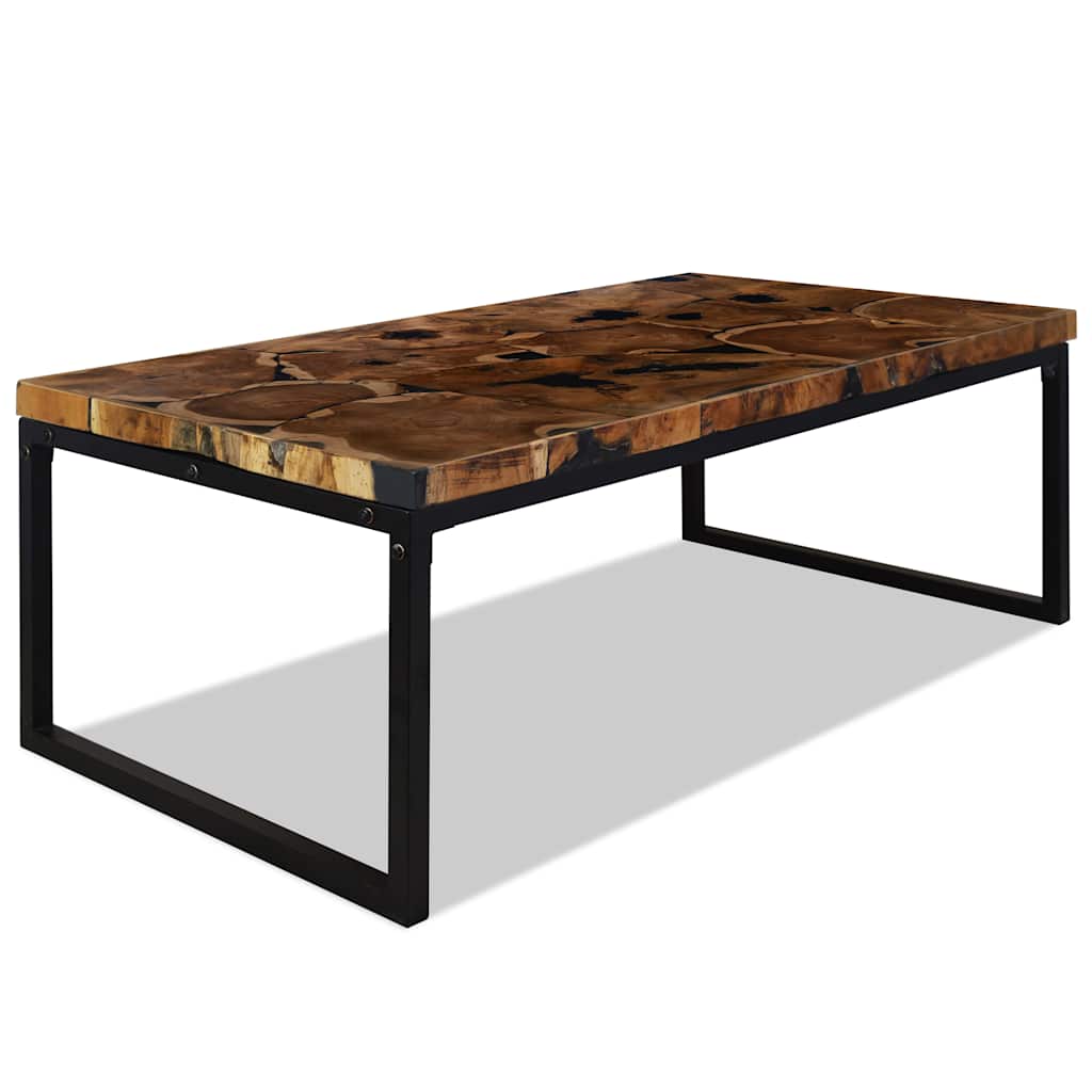 244551 vidaXL Coffee Table Teak Resin 110x60x40 cm