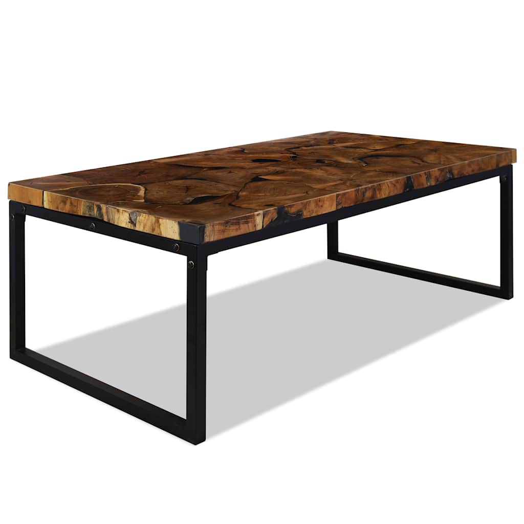 244551 vidaXL Coffee Table Teak Resin 110x60x40 cm