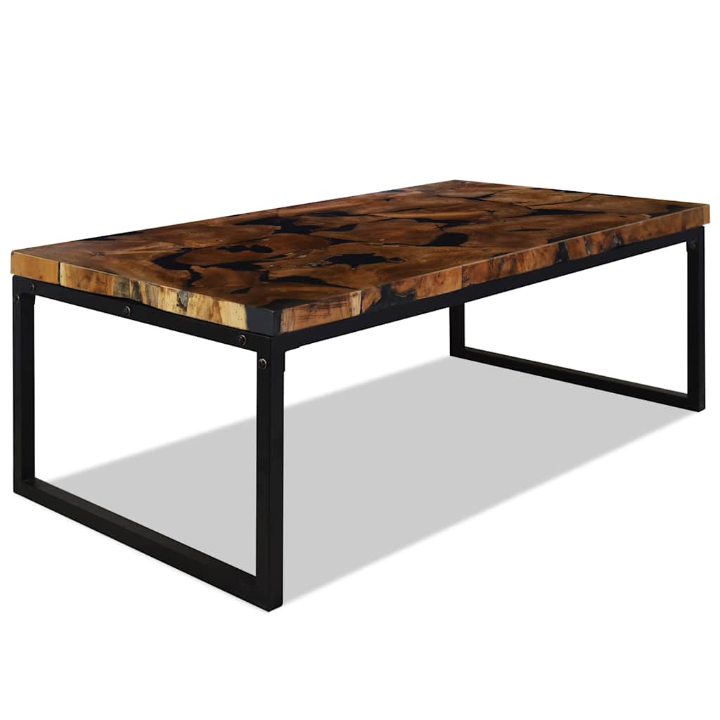 244551 vidaXL Coffee Table Teak Resin 110x60x40 cm