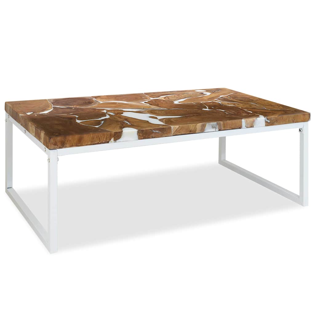 244553 vidaXL Coffee Table Teak Resin 110x60x40 cm