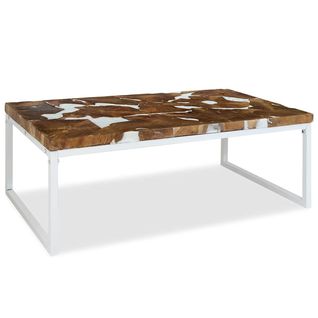 244553 vidaXL Coffee Table Teak Resin 110x60x40 cm