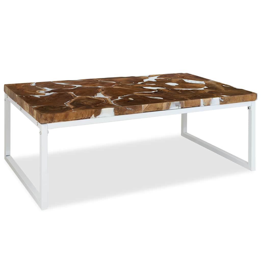 244553 vidaXL Coffee Table Teak Resin 110x60x40 cm