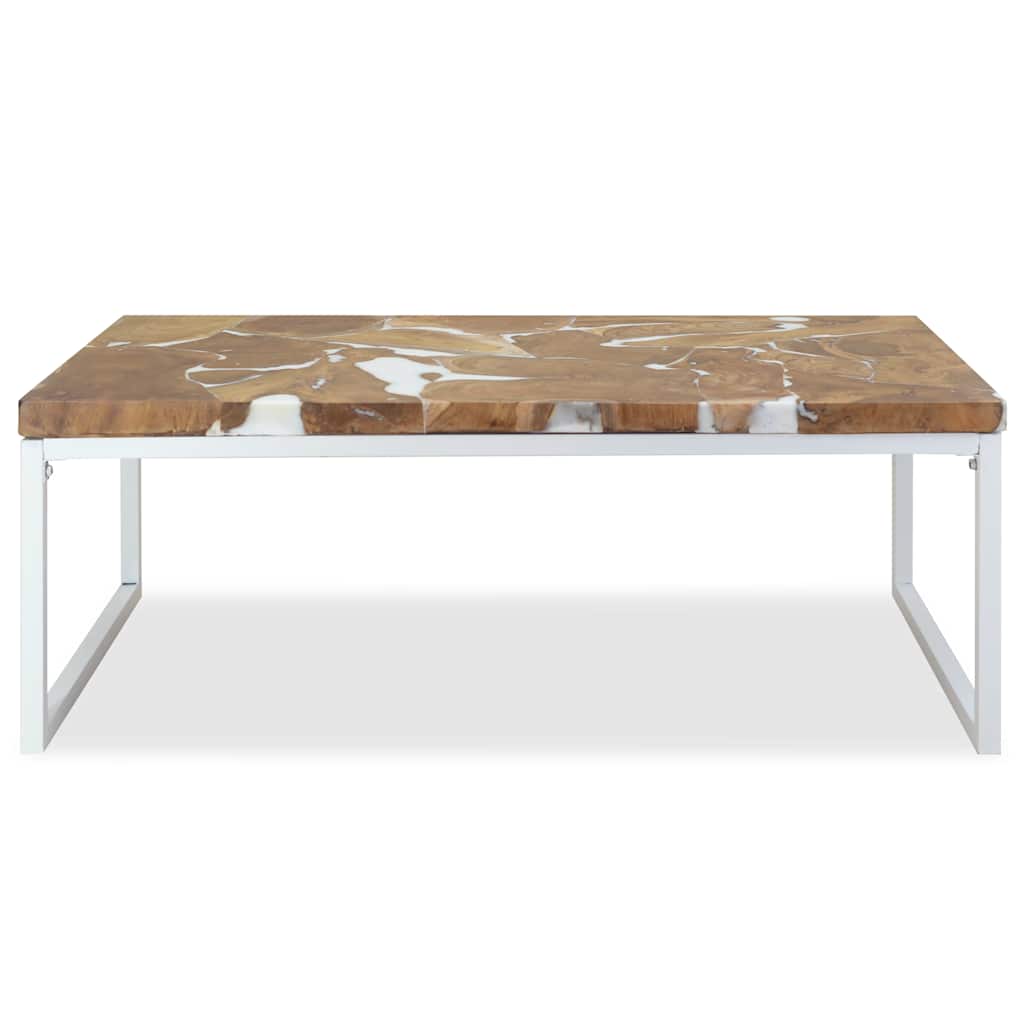 244553 vidaXL Coffee Table Teak Resin 110x60x40 cm