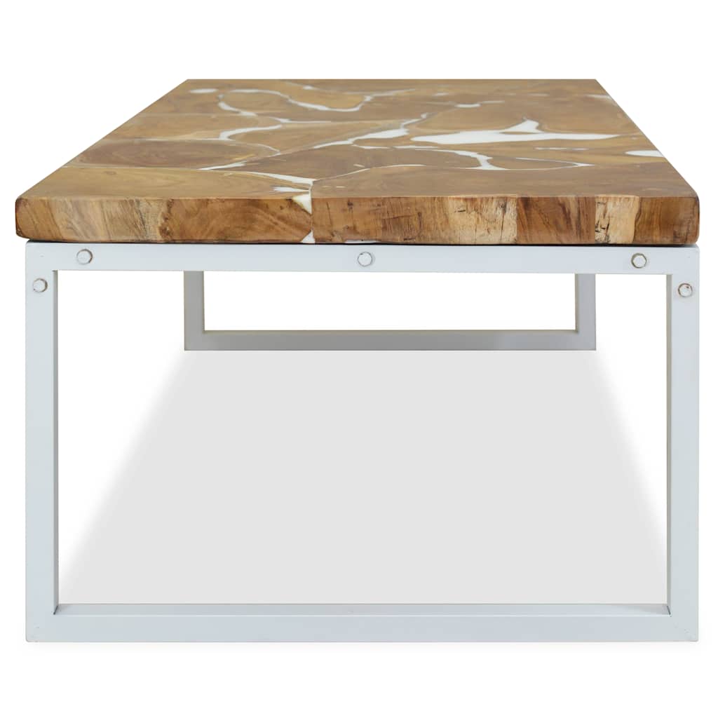 244553 vidaXL Coffee Table Teak Resin 110x60x40 cm