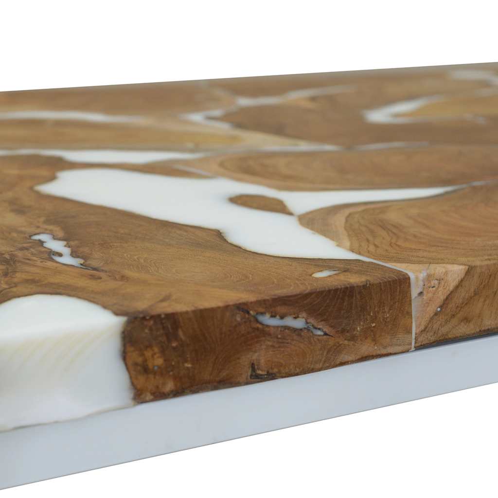 244553 vidaXL Coffee Table Teak Resin 110x60x40 cm