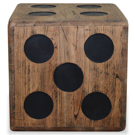 vidaXL Storage Box Mindi Wood 40x40x40 cm Dice Design