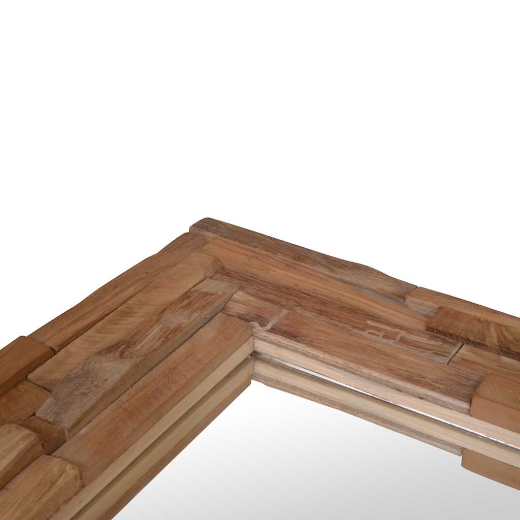 Decorative Mirror Teak 60x60 cm Square
