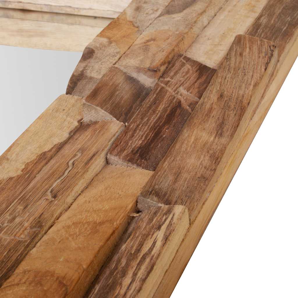 Decorative Mirror Teak 60x60 cm Square