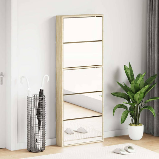 Shoe Cabinet | Oak | Engineered wood, mirror | Medium | Shoe Cabinet