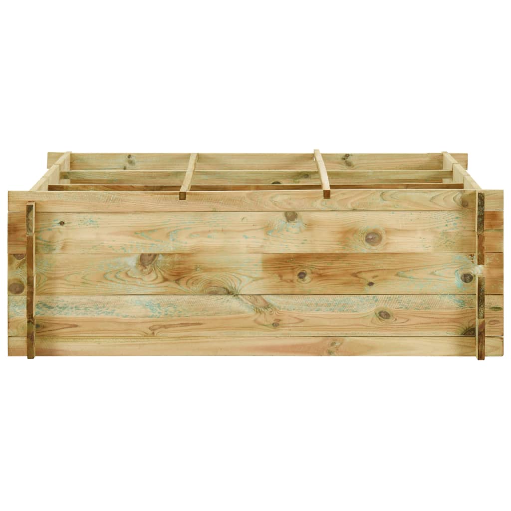 vidaXL Garden Raised Vegetable Bed Impregnated Pinewood 120x120x40 cm