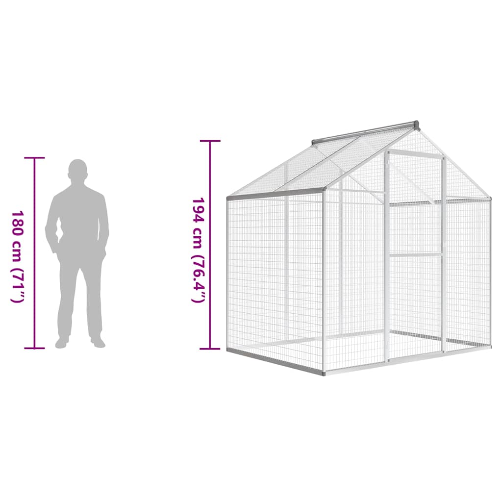 Outdoor Aviary Aluminium 178x122x194 cm