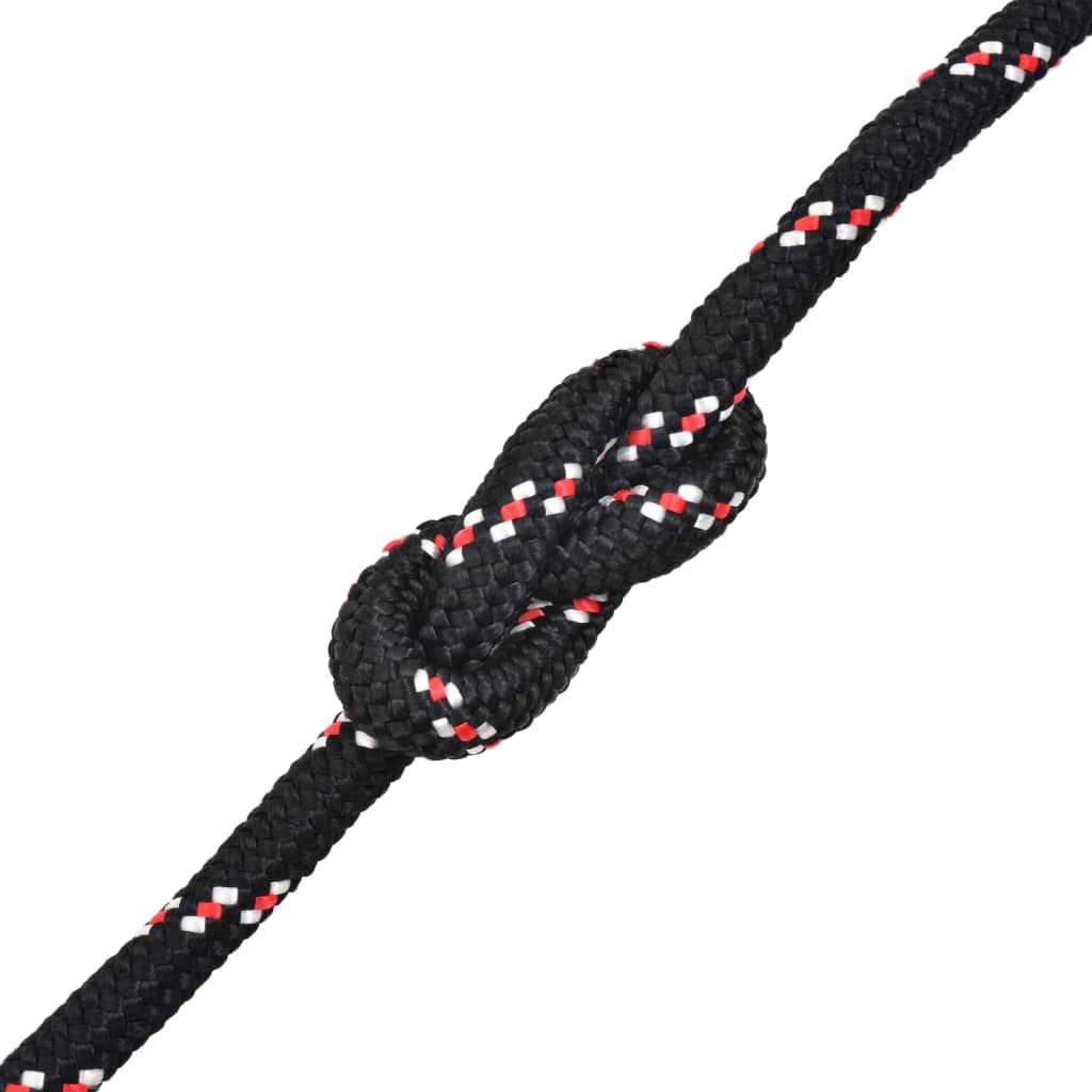 91287 vidaXL Marine Rope Polypropylene 12 mm 50 m Black