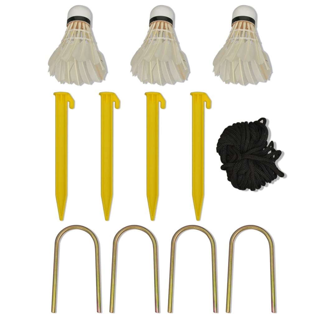 91307 vidaXL Badminton Net Set with Shuttlecocks 300x155 cm