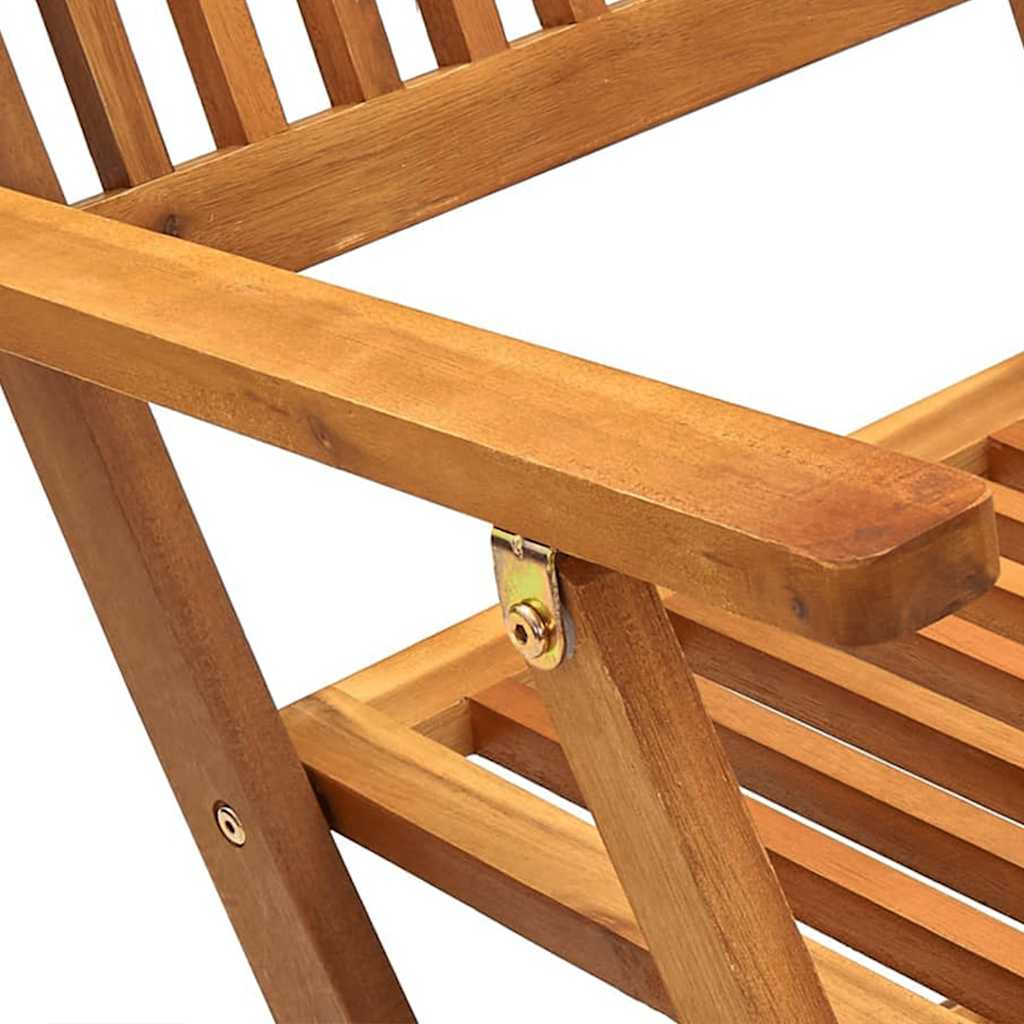 vidaXL 9 Piece Folding Outdoor Dining Set Solid Acacia Wood