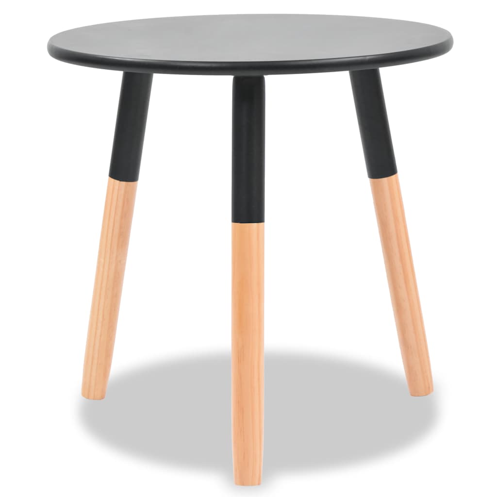 244735 vidaXL Side Table Set 2 Pieces Solid Pinewood Black