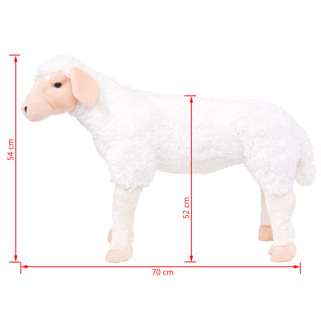 vidaXL Standing Plush Toy Sheep White XXL