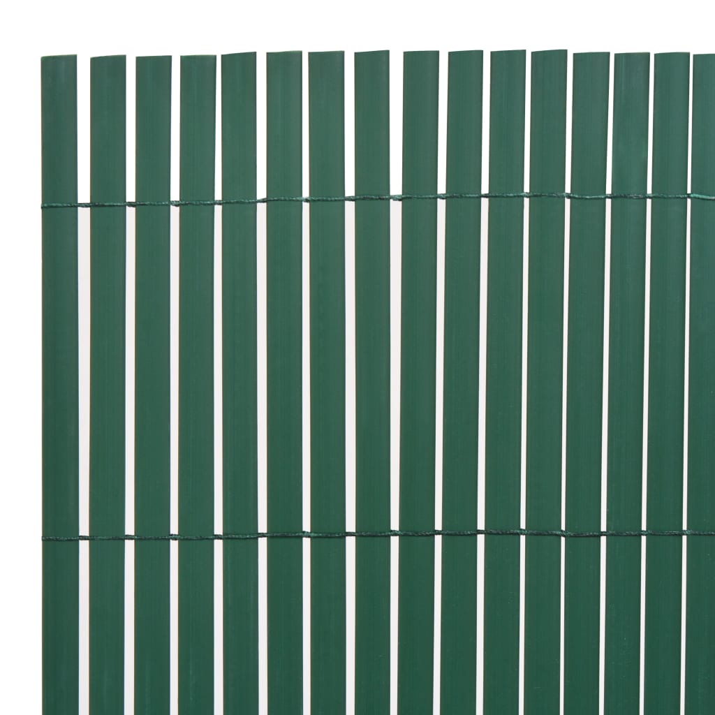 vidaXL Double-Sided Garden Fence PVC 90x300 cm Green