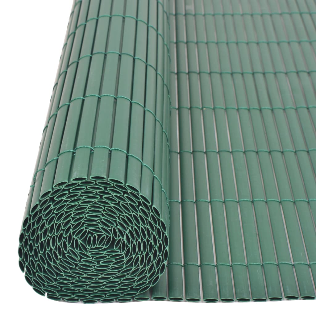 vidaXL Double-Sided Garden Fence PVC 90x300 cm Green