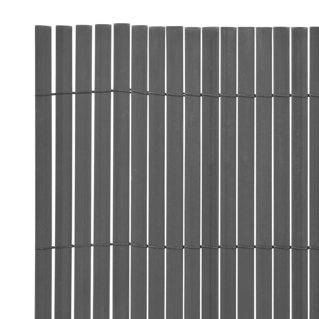 vidaXL Double-Sided Garden Fence PVC 90x300 cm Grey