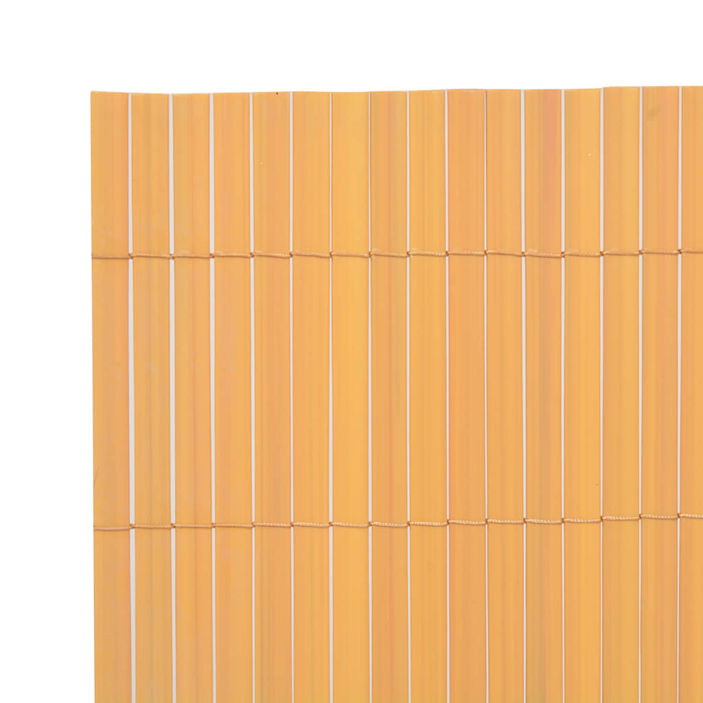 Double-Sided Garden Fence PVC 90x500 cm Yellow