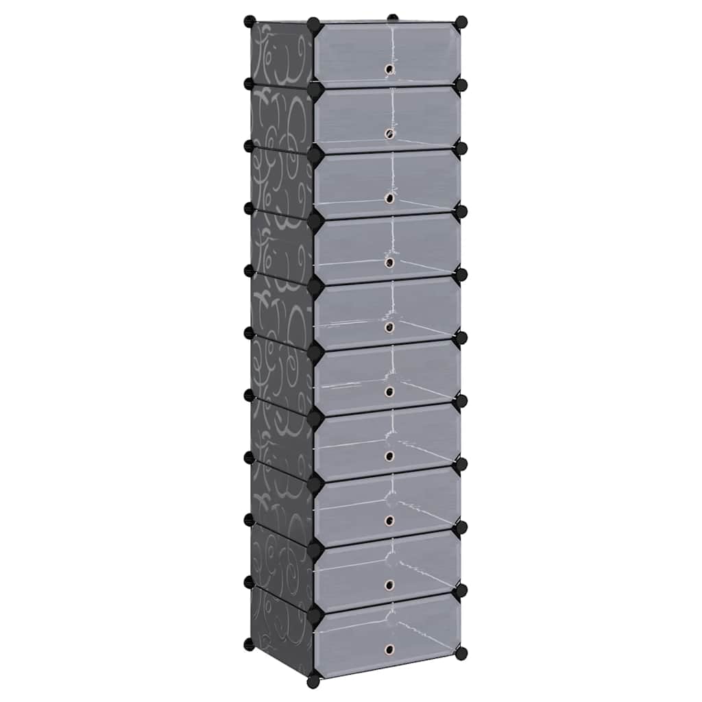Shoe Organizer | Black and white | Plastic panels, Steel frames | Large