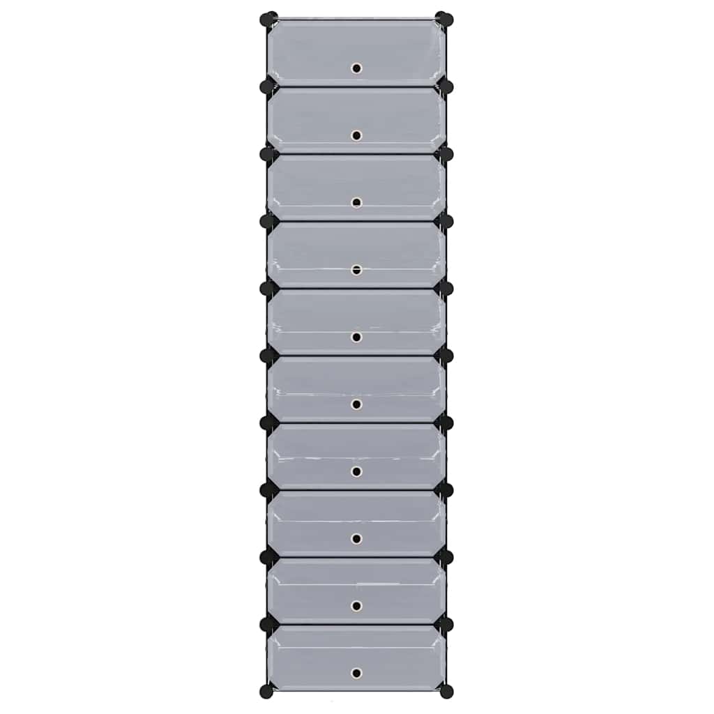 Shoe Organizer | Black and white | Plastic panels, Steel frames | Large