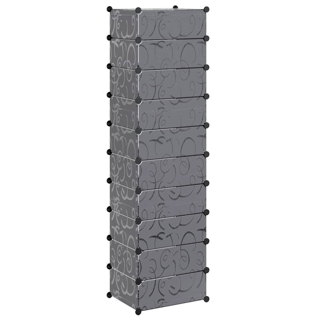 Shoe Organizer | Black and white | Plastic panels, Steel frames | Large