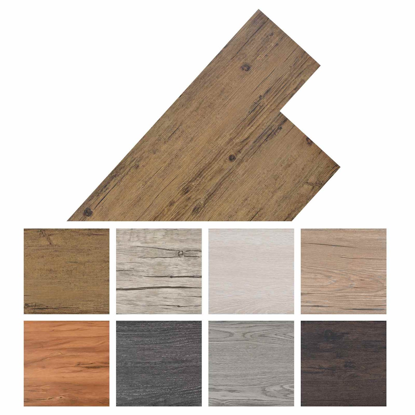 Flooring Planks 18 pcs Walnut Brown 5.26 m² PVC