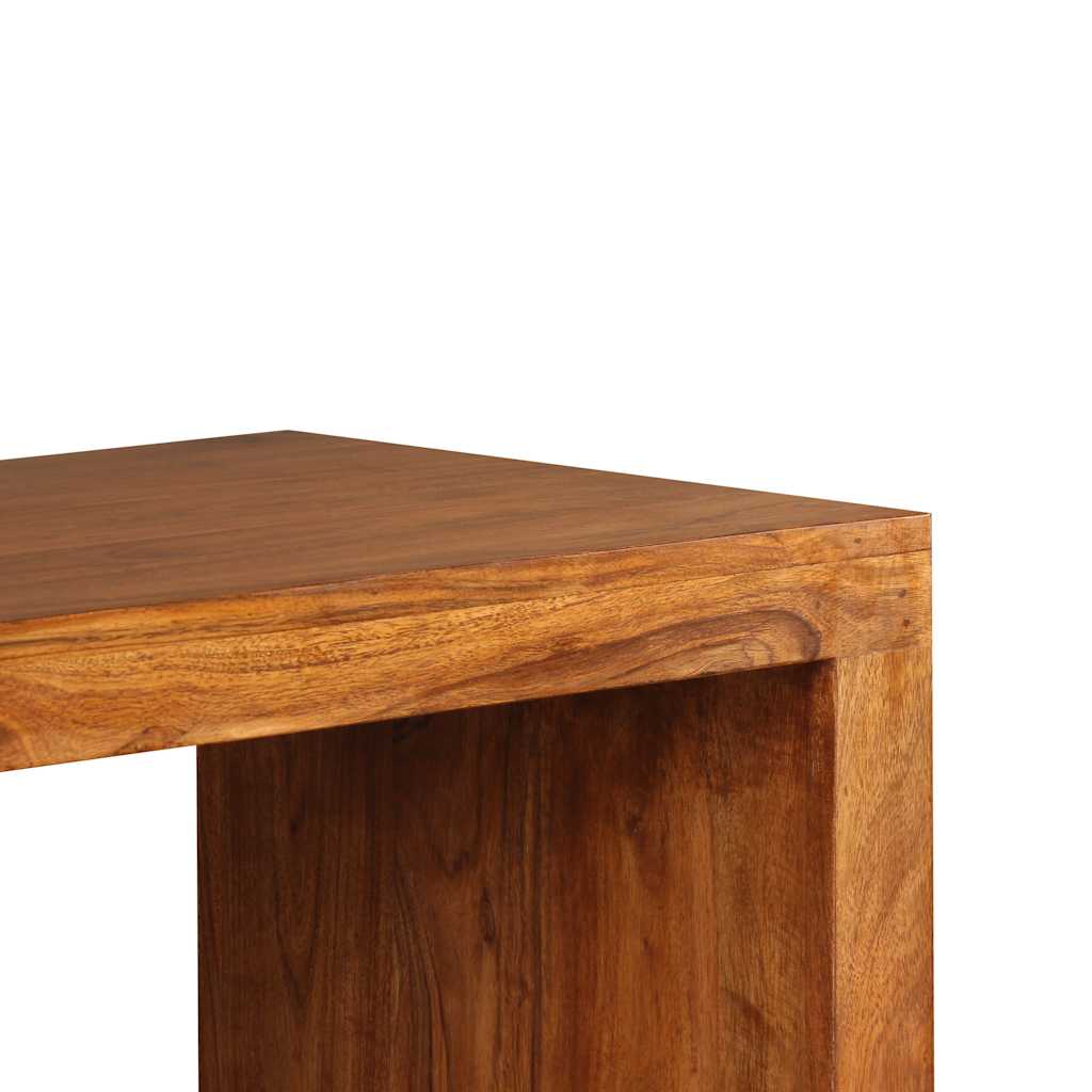 244671 vidaXL Console Table Solid Wood with Honey Finish 110x40x76 cm