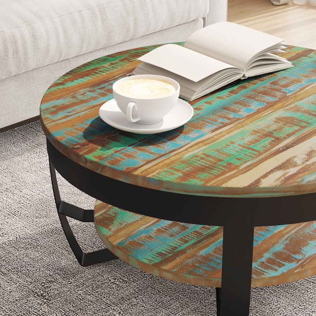 244674 vidaXL Coffee Table Solid Reclaimed Wood 65x32 cm
