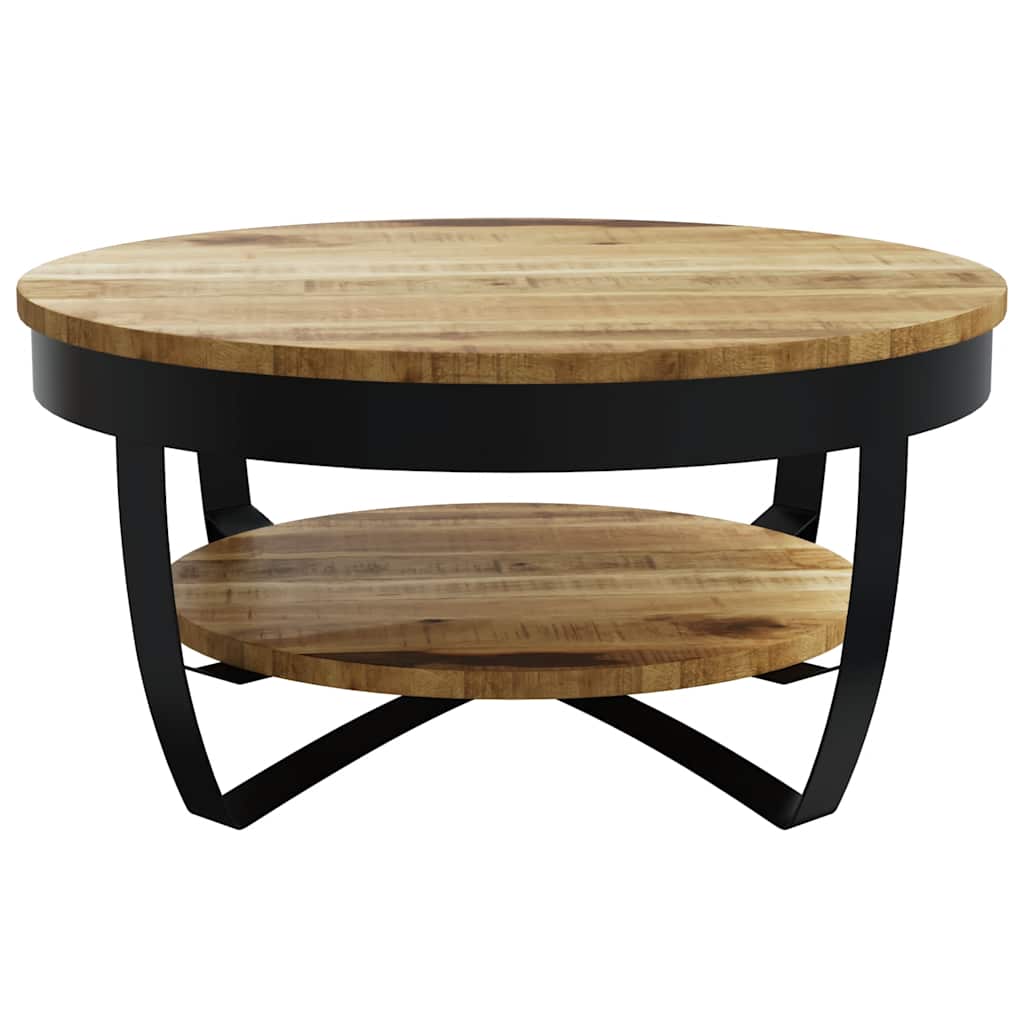Coffee Table Solid Rough Mango Wood 65x32 cm