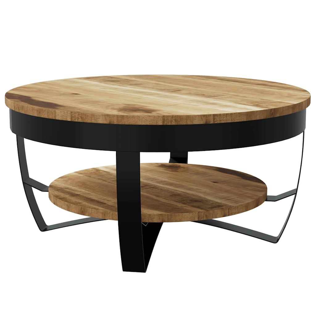 Coffee Table Solid Rough Mango Wood 65x32 cm