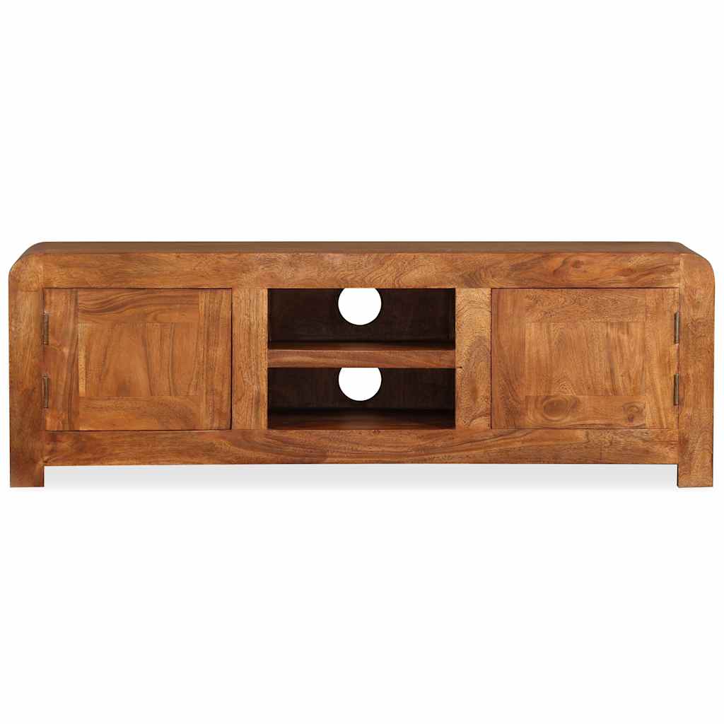 TV Cabinet Solid Wood with Honey Finish 120x30x40 cm