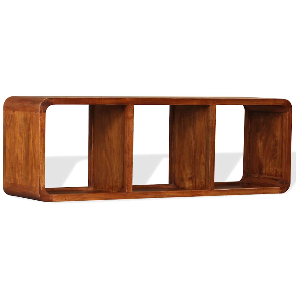 TV Cabinet Solid Wood with Honey Finish 120x30x40 cm