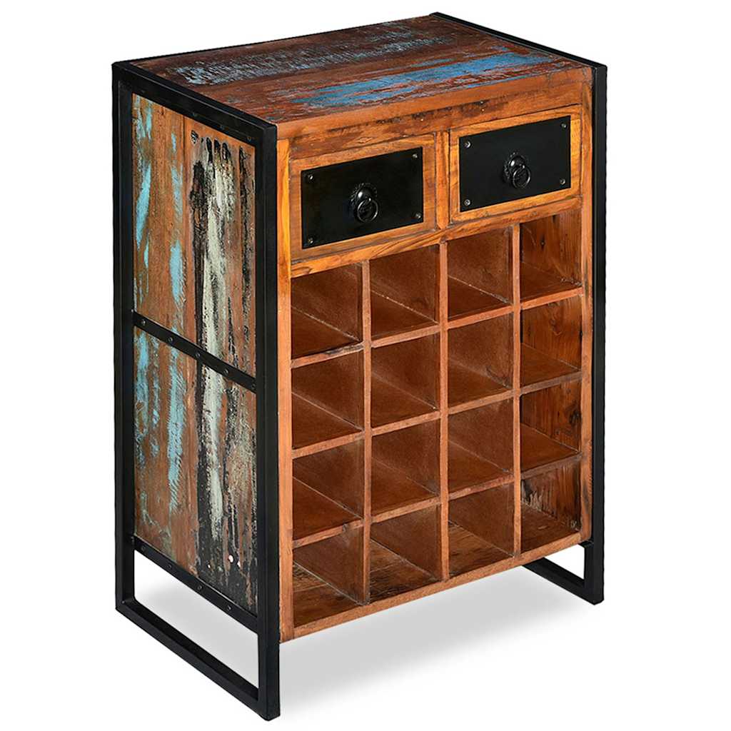 244831 vidaXL Wine Rack for 16 Bottles Solid Reclaimed Wood