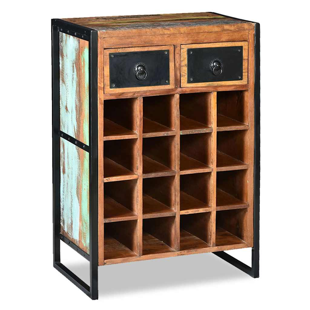 244831 vidaXL Wine Rack for 16 Bottles Solid Reclaimed Wood