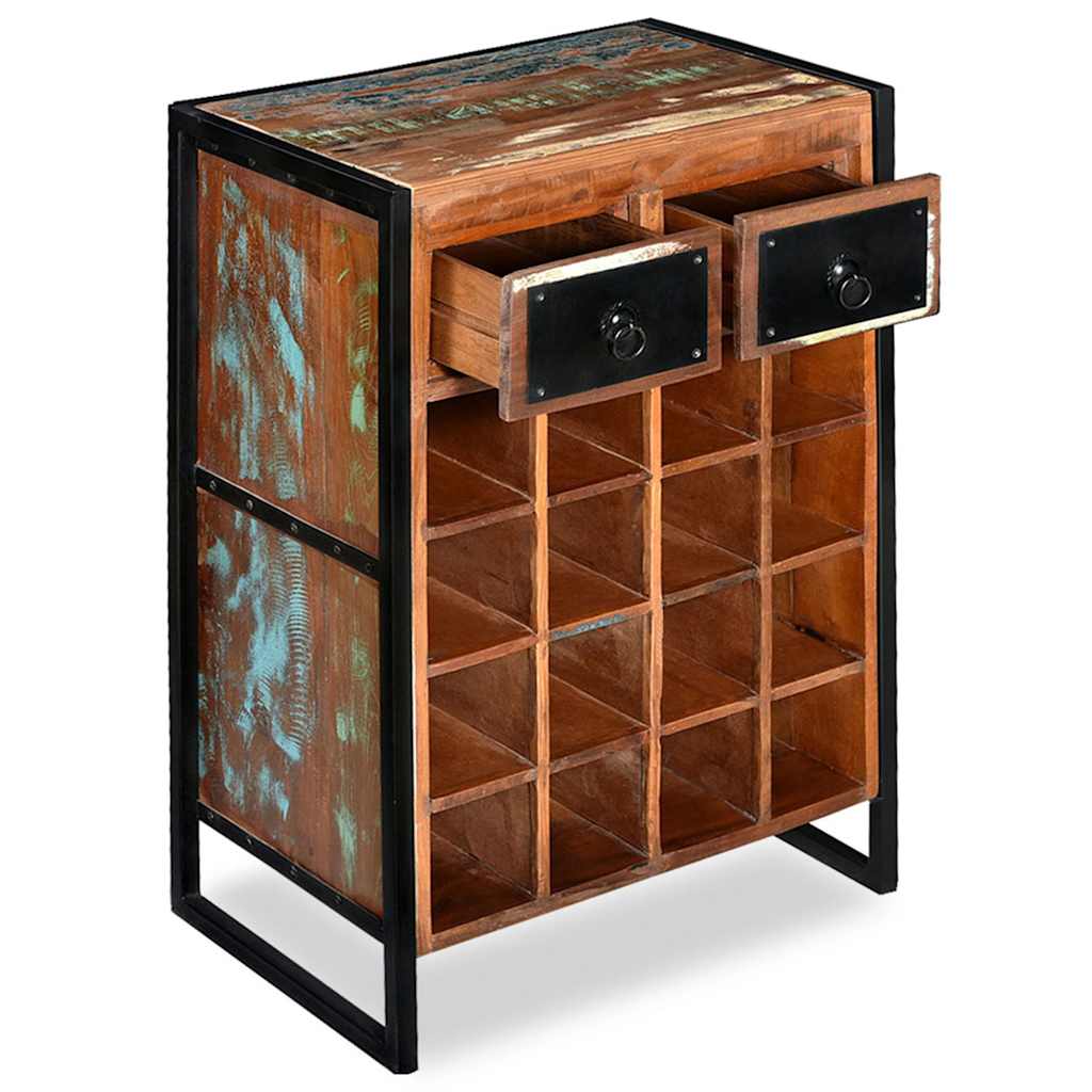 244831 vidaXL Wine Rack for 16 Bottles Solid Reclaimed Wood