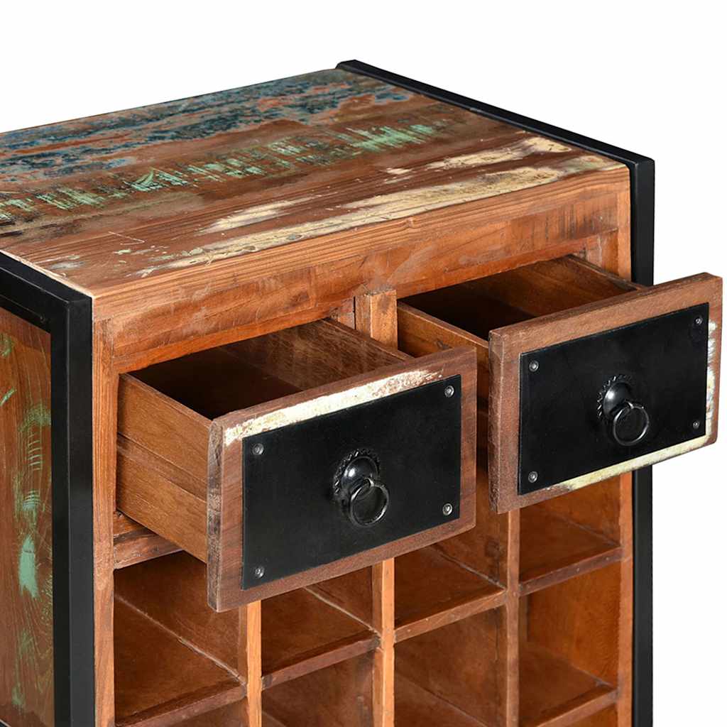 244831 vidaXL Wine Rack for 16 Bottles Solid Reclaimed Wood