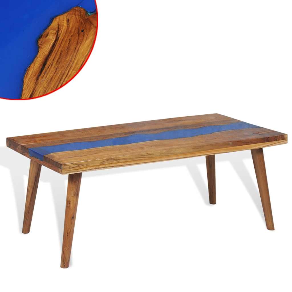 245067 vidaXL Coffee Table Teak Resin 100x50x40 cm