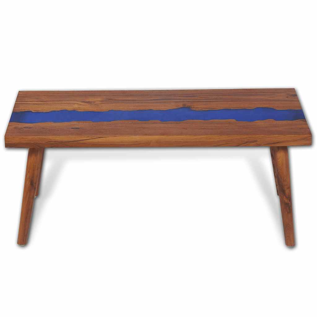 245067 vidaXL Coffee Table Teak Resin 100x50x40 cm