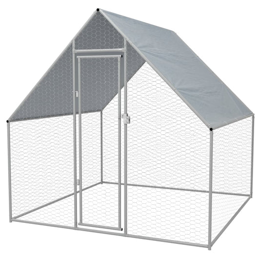 Chicken Cage | Silver frame, Grey roof